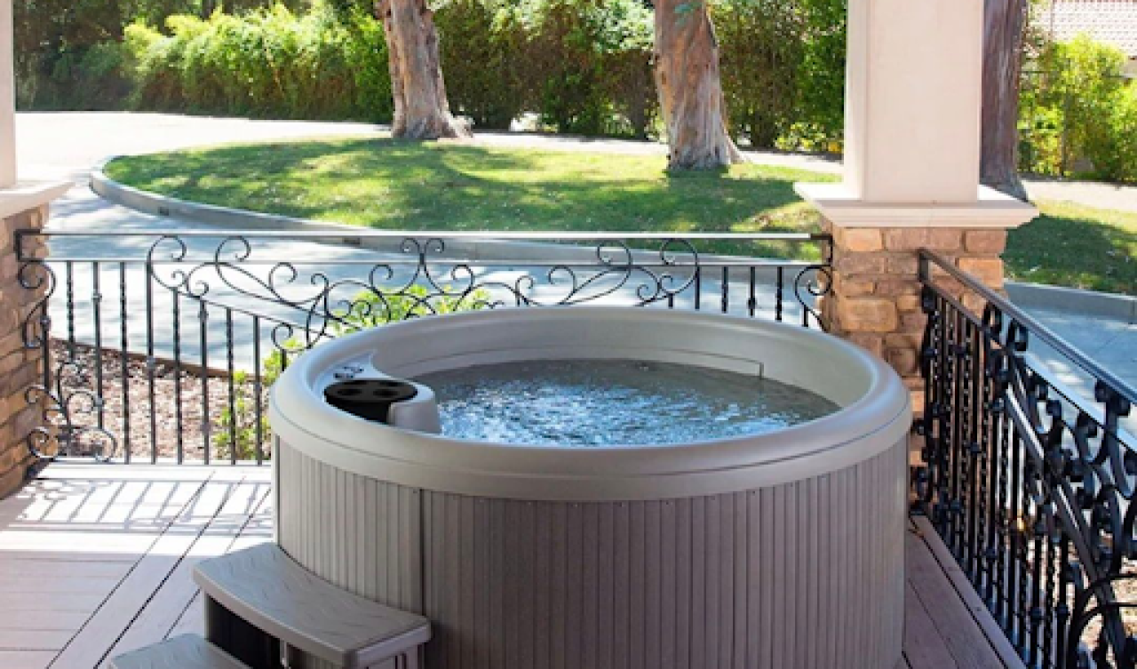 A small hot tub from SML Hot Tubs